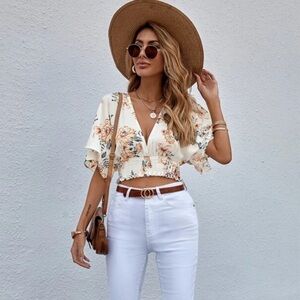 Floral Crop Top blouse
